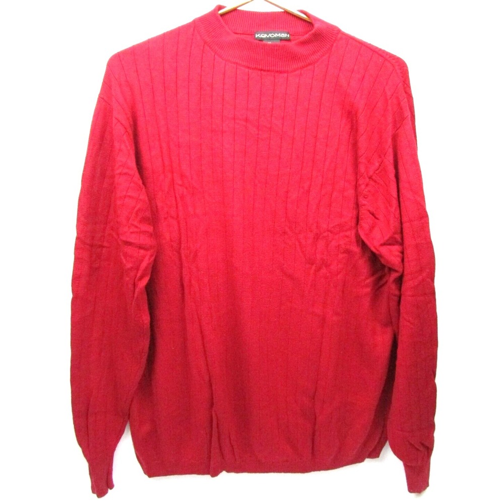 Kevoman Mens Sweater  Size L  deep‎ red color